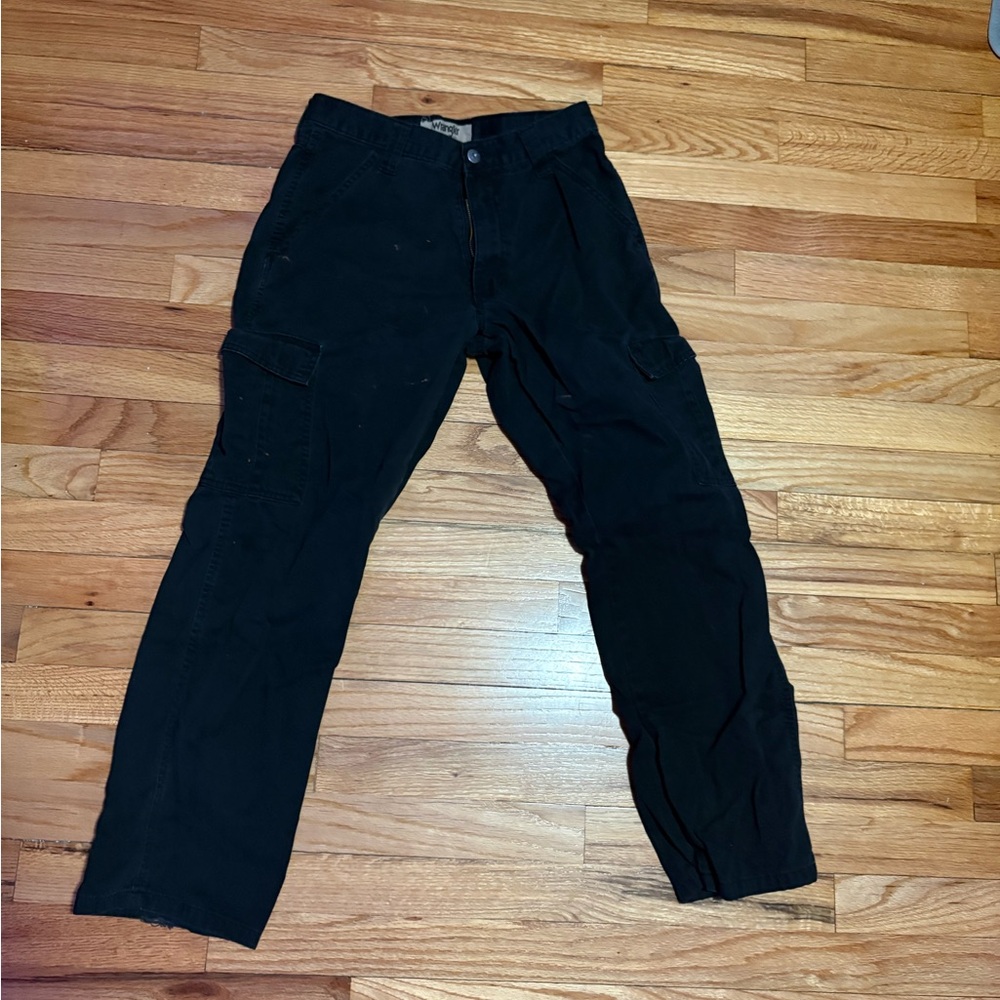 Men's Black Cargo Pants - Classic Utility Style